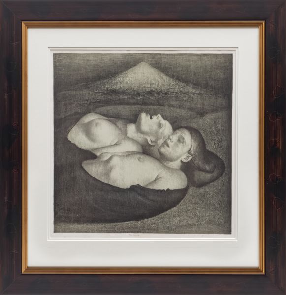 Sovende kjærlighetspar av Odd Nerdrum